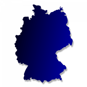 Karte von Deutschland mit geringem Detailgrad
