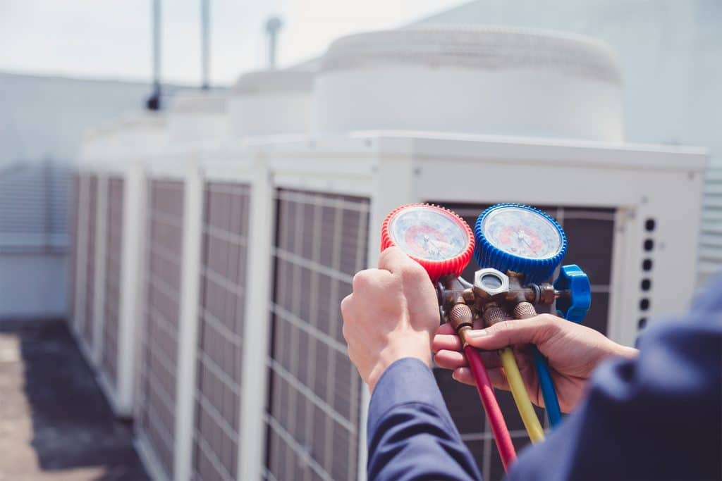 Test einer Klimaanlage für die energietechnische Einordnung